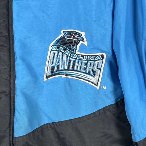 Vintage Carolina Panthers NFL Gameday Turbo Sportswear Puffer Jacket Zipper L - Picture 2 of 14